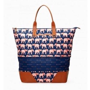 Stella & Dot Elephant Print Getaway Bag NWT